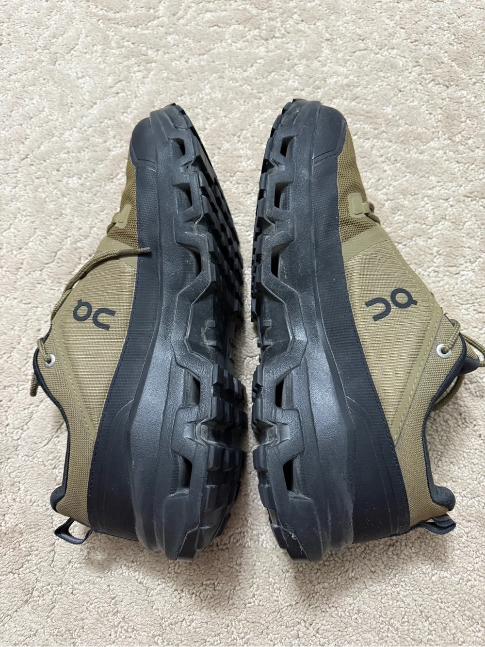 On Running Cloudrock Low Waterproof Olive and Black Men's Trail Sneakers